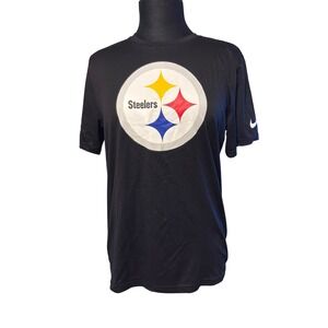 Nike Pittsburgh Steelers NFL Dri-FIT T-Shirt Black Athletic Shirt Mens M‎